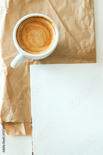 Coffee and notepad