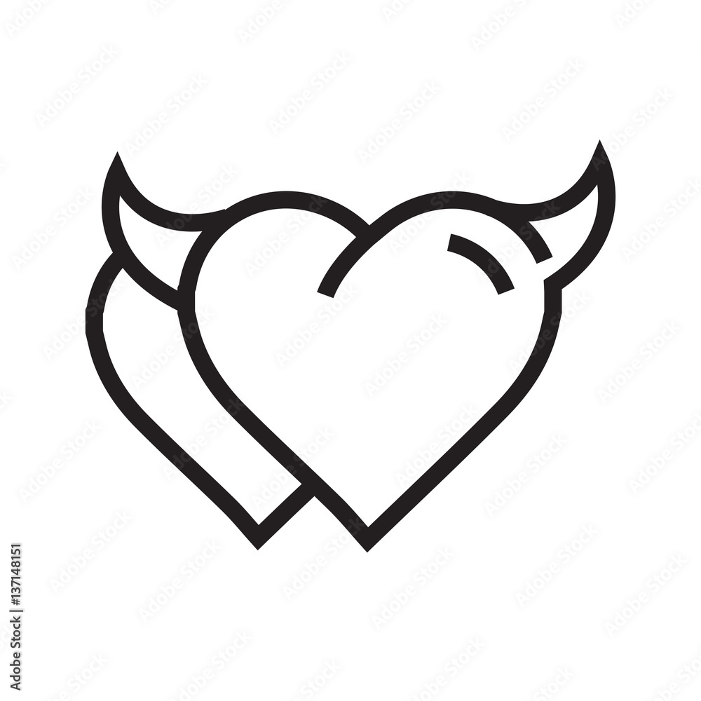 Devil Heart icon twins Devil Heart icon twins