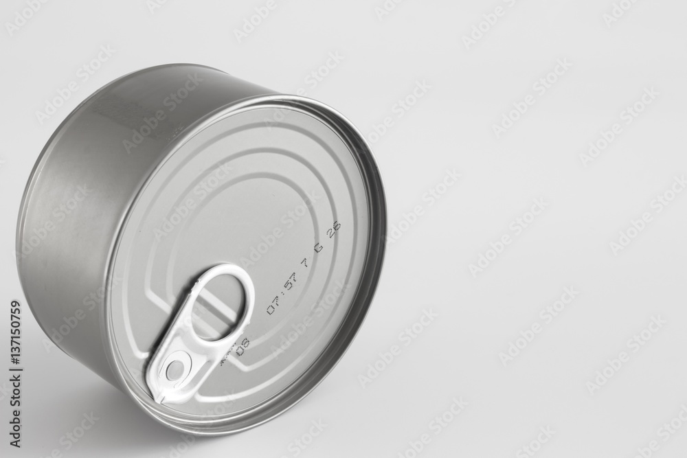 Tin can isolated on grey background Tin can isolated on grey background