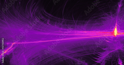 Red Yellow And Purple Abstract Lines Curves Particles Background