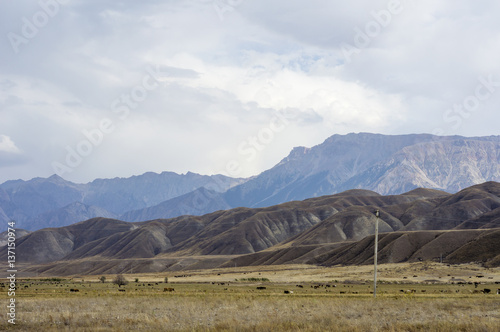 Tian Shan mountains landscape in Kyrgyzstan