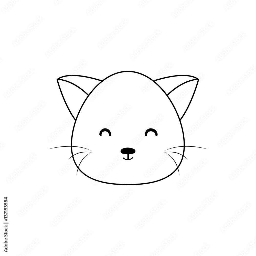 Obraz premium cat Drawing Face