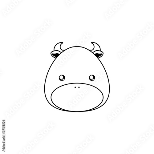Bull Drawing Face