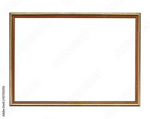 wooden frame isolated on black background