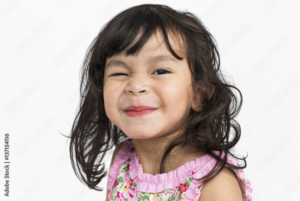 Cheerful Kid Have Fun Smiling Concept Cheerful Kid Have Fun Smiling Concept