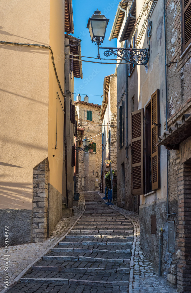 Casperia (Italy) - A delightful and quaint medieval village in the heart of the Sabina, Lazio region, during the holiday season