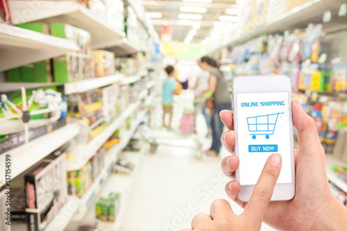 woman making shopping online.