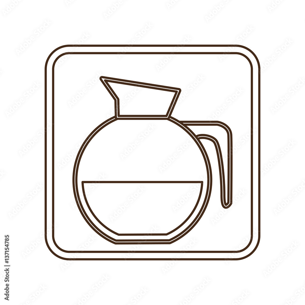 coffee jug icon image design, vector illustration