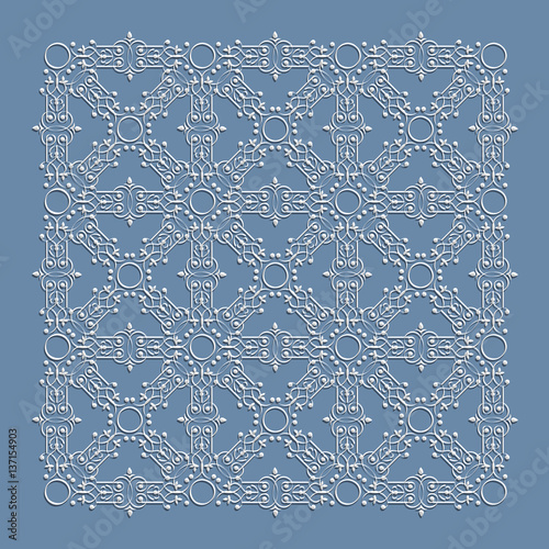 Vintage decorative element in Islamic, Arabic, Indian motifs