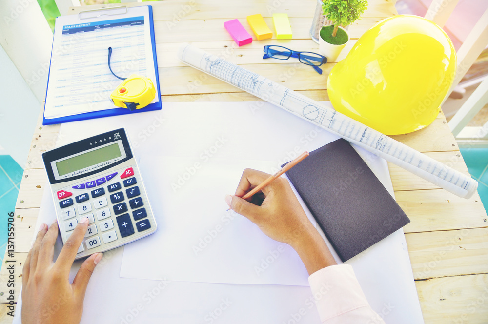 custom made wallpaper toronto digitalTop view of A young Asian woman's hands that writing on notebook with Smartphone wooden table background,business stuff