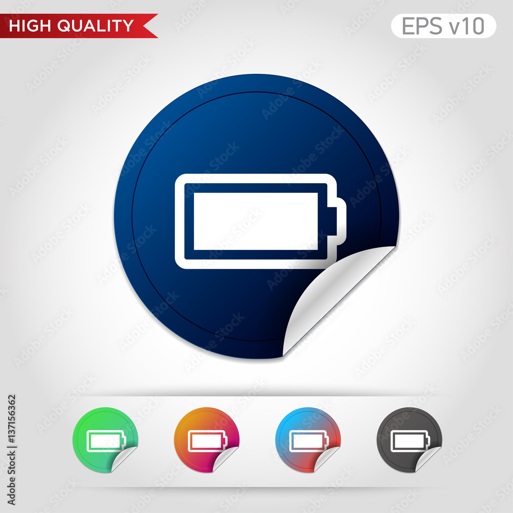 Battery level icon. Button with battery level icon. Modern UI vector. Battery level icon. Button with battery level icon. Modern UI vector.