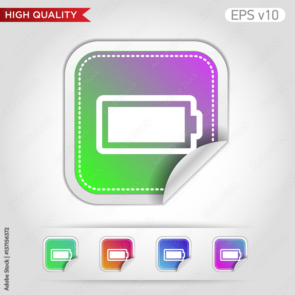 Battery level icon. Button with battery level icon. Modern UI vector. Battery level icon. Button with battery level icon. Modern UI vector.