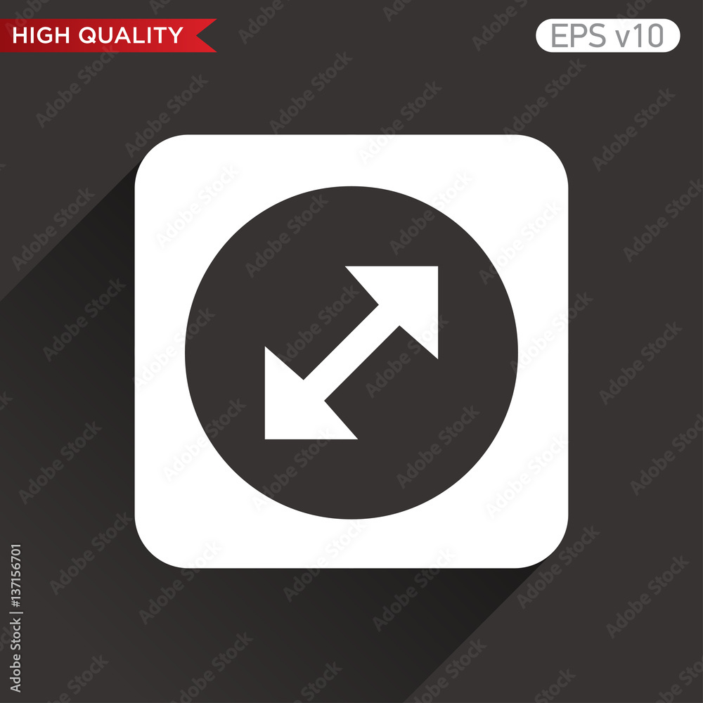 Diagonal arrows icon. Button with arrows icon. Modern UI vector. Diagonal arrows icon. Button with arrows icon. Modern UI vector.