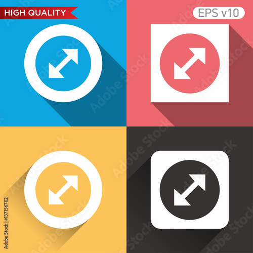 Free Download Diagonal arrows icon. Button with arrows icon. Modern UI vector. - GFXLoad