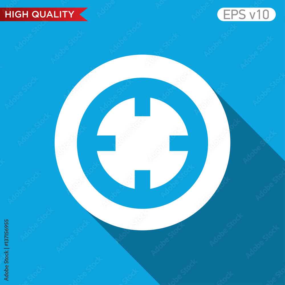 Target icon. Button with target level icon. Modern UI vector. Target icon. Button with target level icon. Modern UI vector.