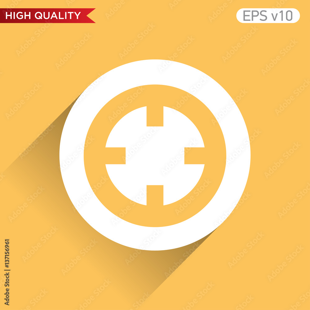 Obraz premium Target icon. Button with target level icon. Modern UI vector.