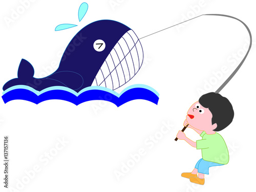 鯨を釣った少年