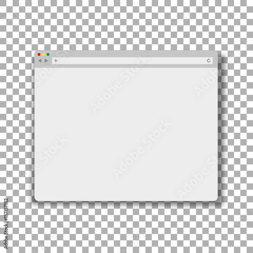 Template for web browser window, stylish vector illustration