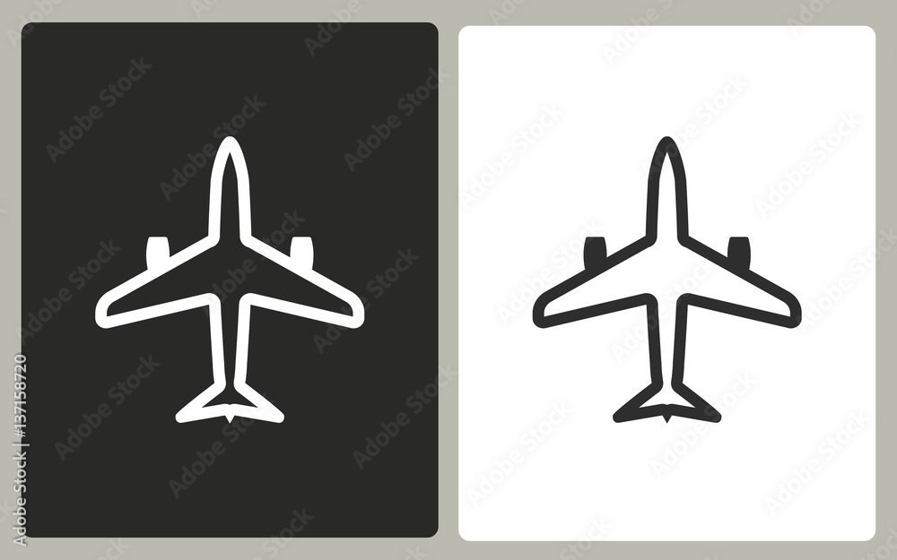 Airplane - vector icon. Airplane - vector icon.