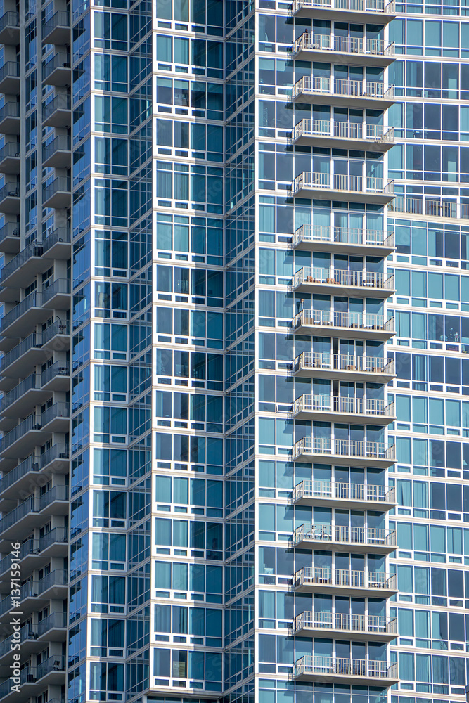 modrn skyscraper condominiums buildig in the city