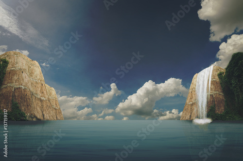 The landscapse sea and sky in natuer