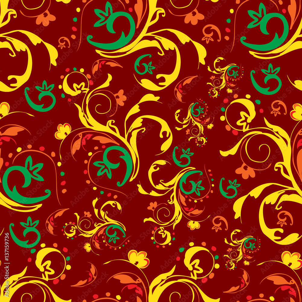 Seamless repeating floral pattern