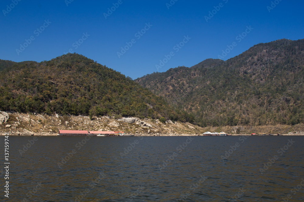 Obraz premium View of Bhumibol Dam, Tak province, Thailand..