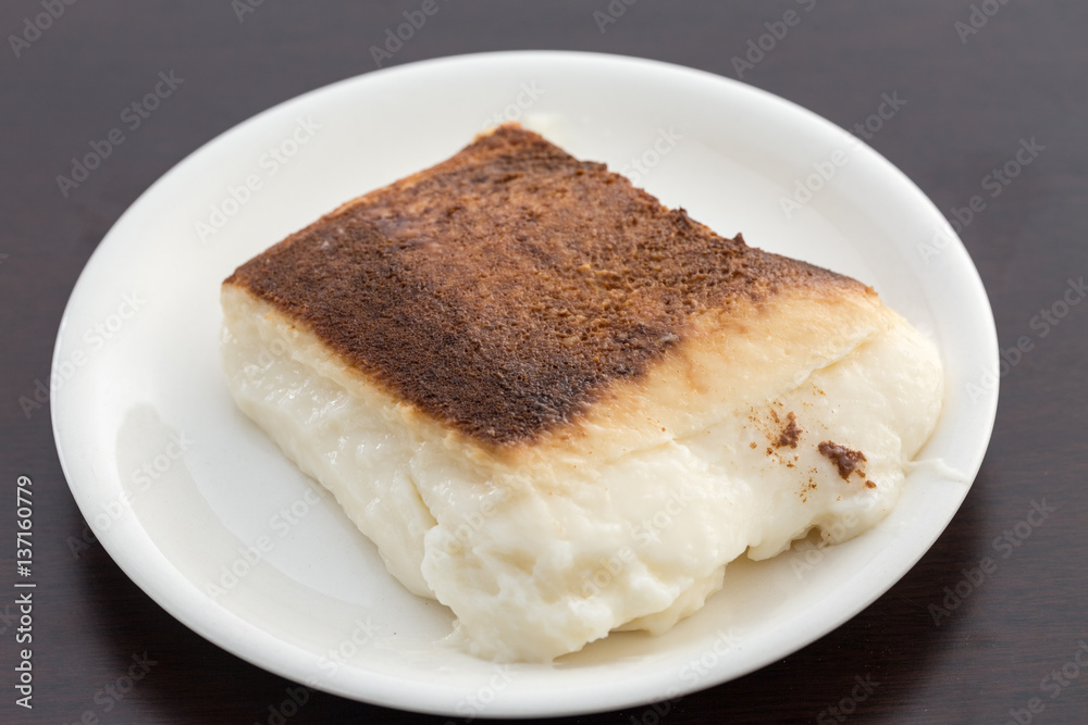 Kazandibi (Surface burnt pudding) dish