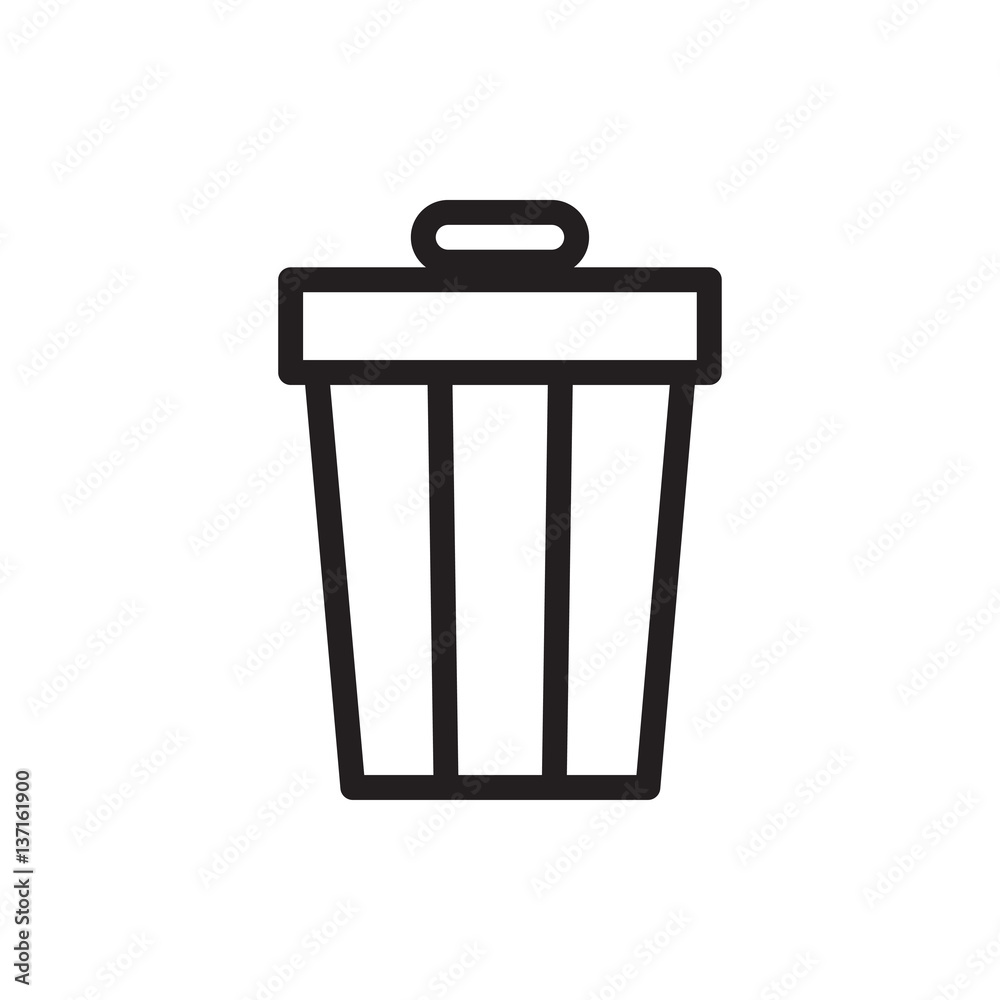 trash bin icon illustration trash bin icon illustration