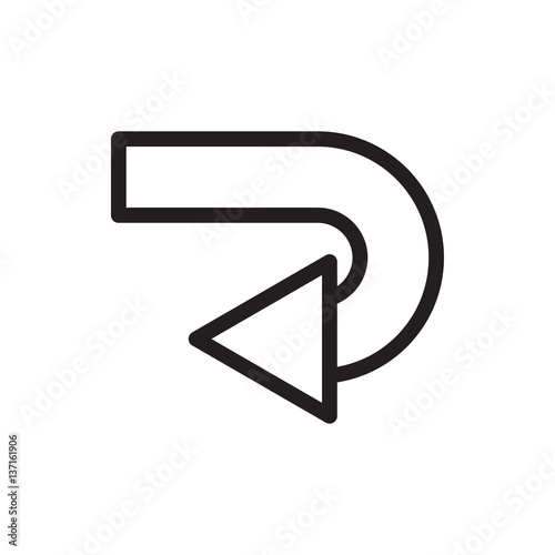 back arrow icon illustration