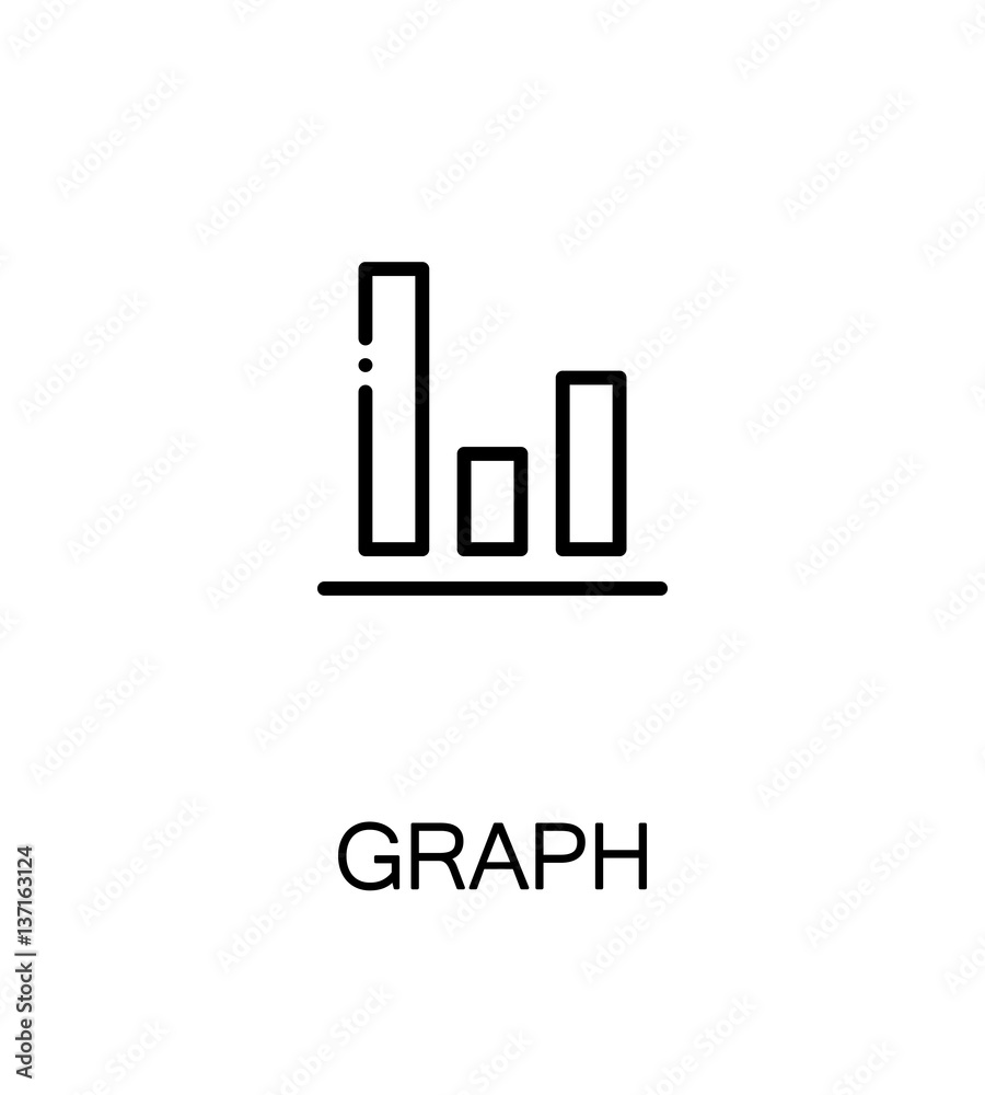 Graph flat icon.