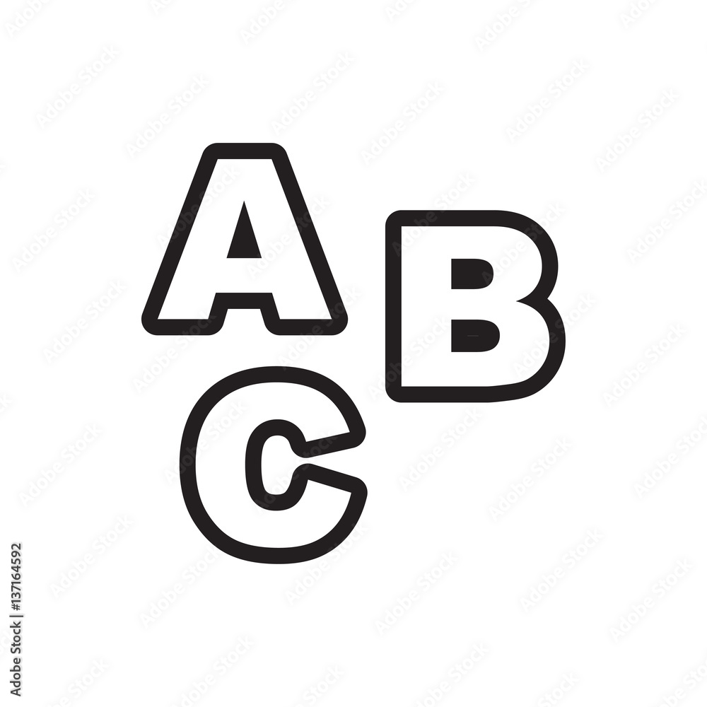 ABC icon illustration ABC icon illustration