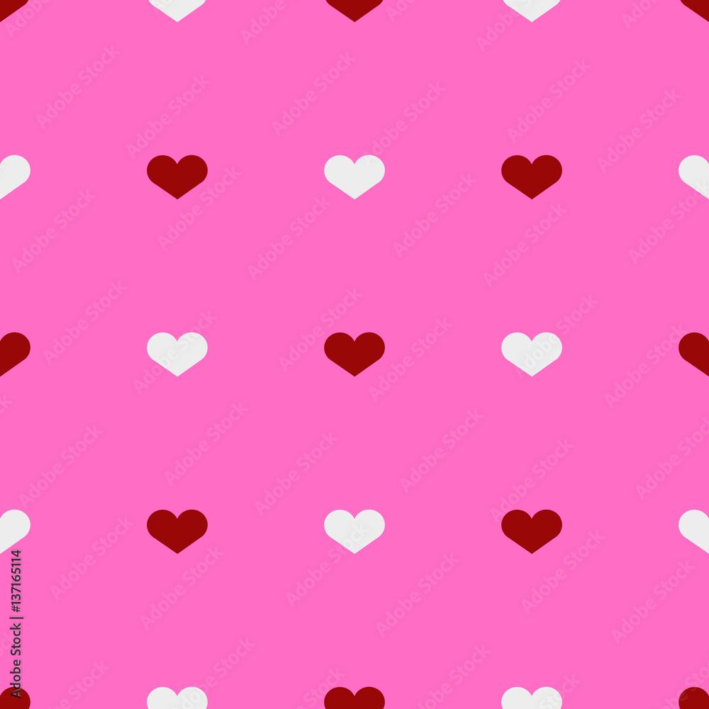 Heart red and white pattern vector eps 10 background