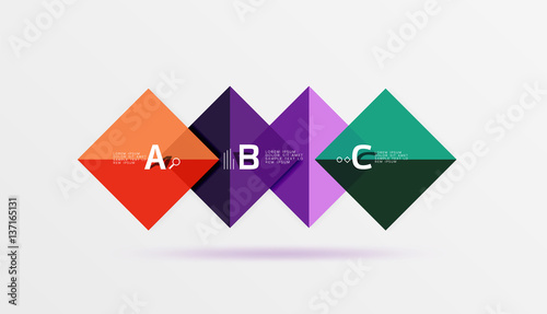 Free Download Overlapping square infographics - GFXLoad