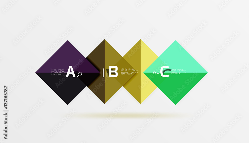 Glossy squares with text, abstract geometric design concept Glossy squares with text, abstract geometric design concept