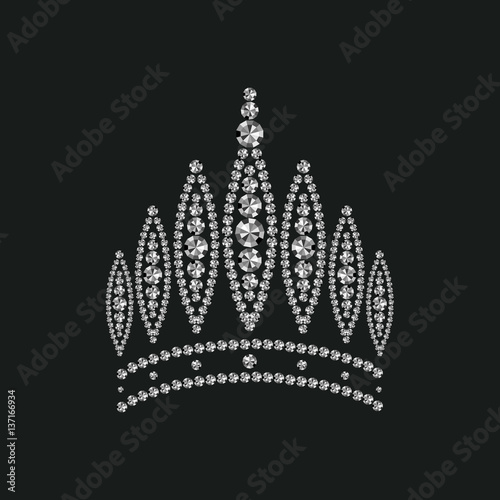 abstract crown inlaid with diamonds