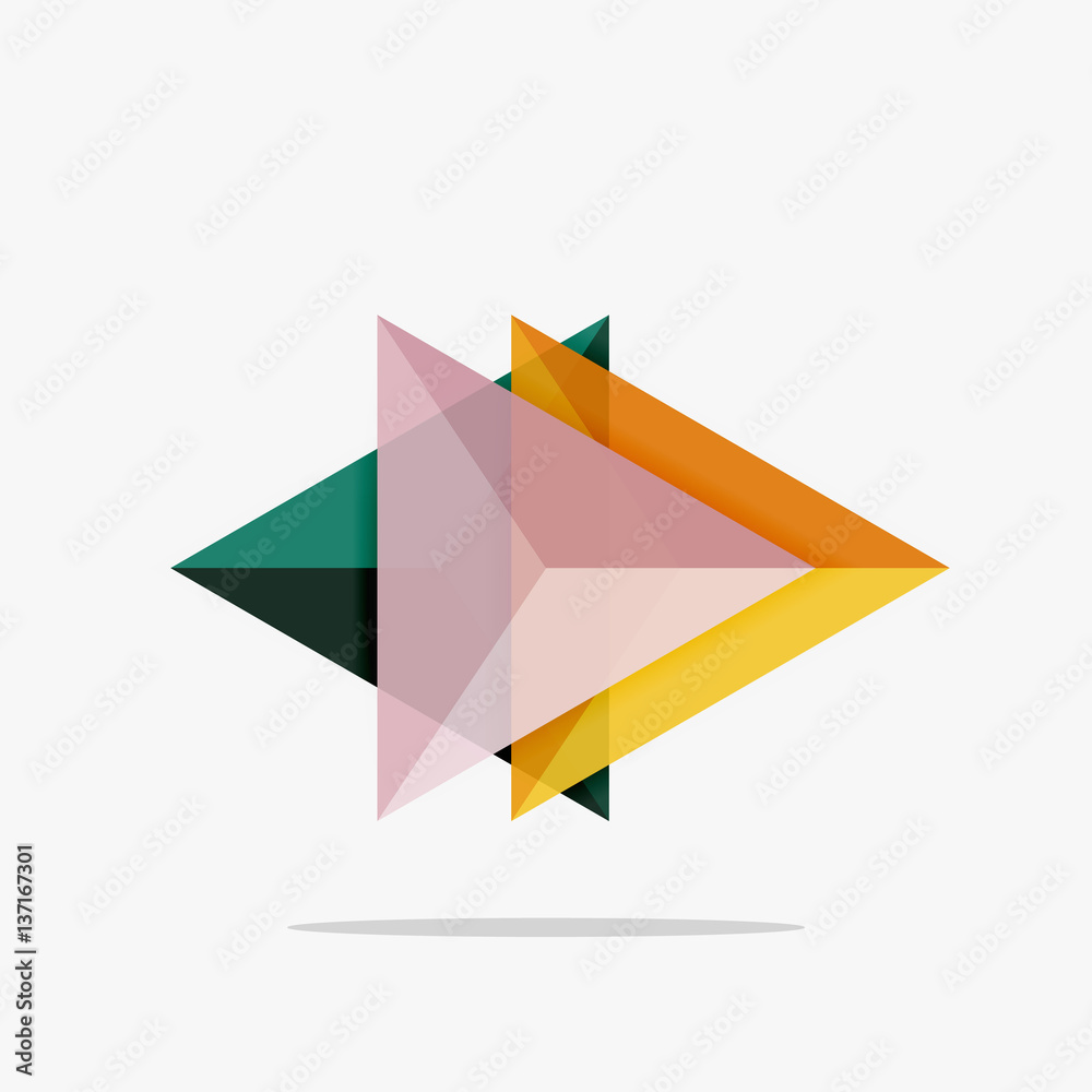 Blank triangle layout business template Blank triangle layout business template