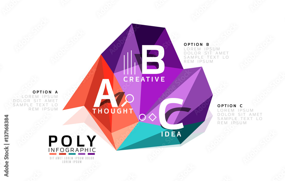 Fototapeta premium ABC infographics vector