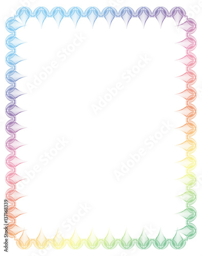 Gradient color abstract frame. Raster clip art.