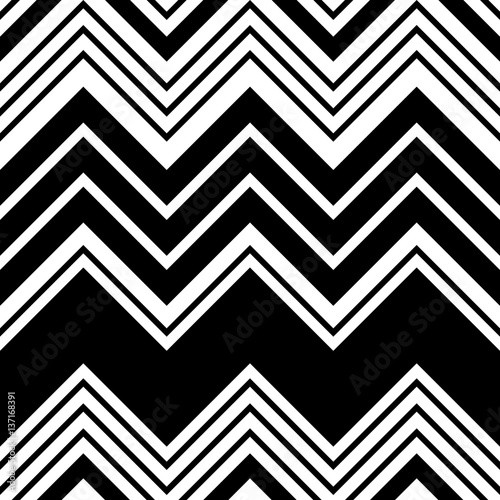 Seamless Zig Zag Pattern. Abstract  Monochrome Background