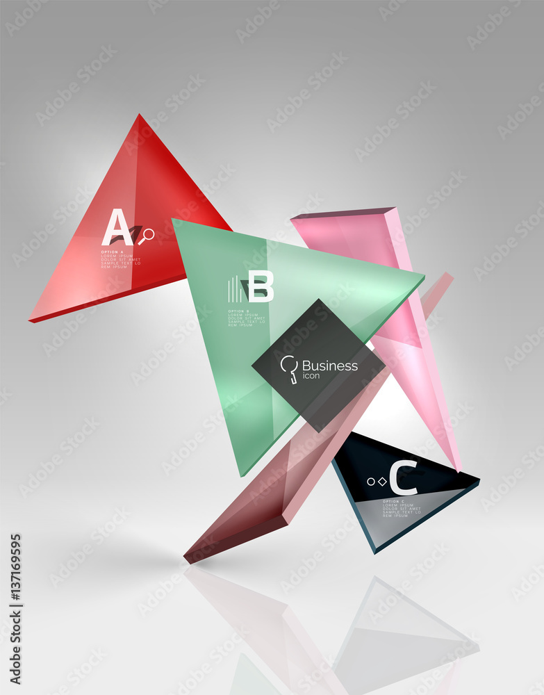 3d triangle modern composition 3d triangle modern composition