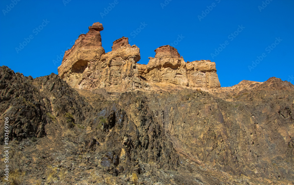Fototapeta premium Charyn Canyon in Kazakhstan. The Valley of Castles