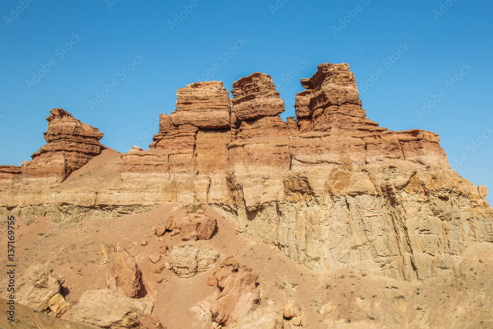 Fototapeta premium Charyn Canyon in Kazakhstan. The Valley of Castles