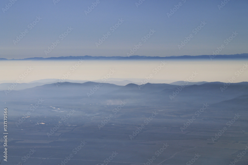 Mountain mist landscape