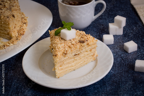 Photography A piece of cake napoleon homemade