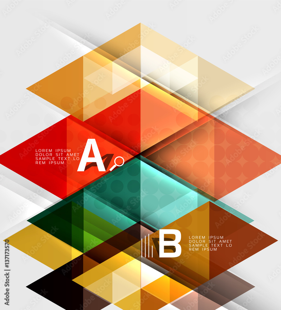 Infographic template - triangle tiles background Infographic template - triangle tiles background