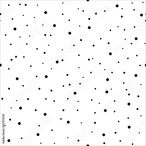 Geometric  monochrome abstract seamless pattern with dot