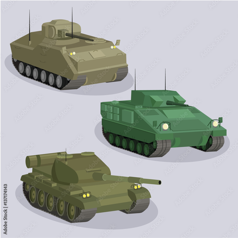 Tanks image design set