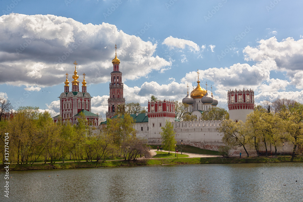 Russian orthodox churches in Novodevichy Convent monastery, Moscow, Russia