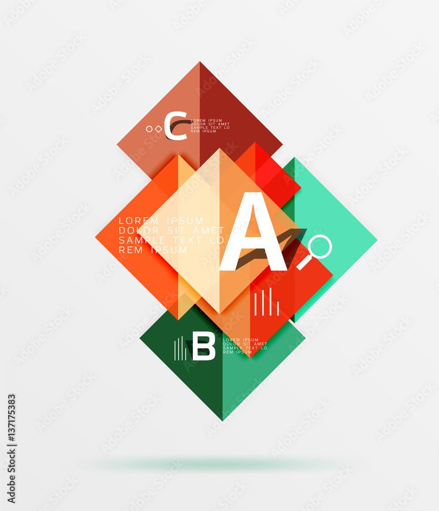Vector square banner